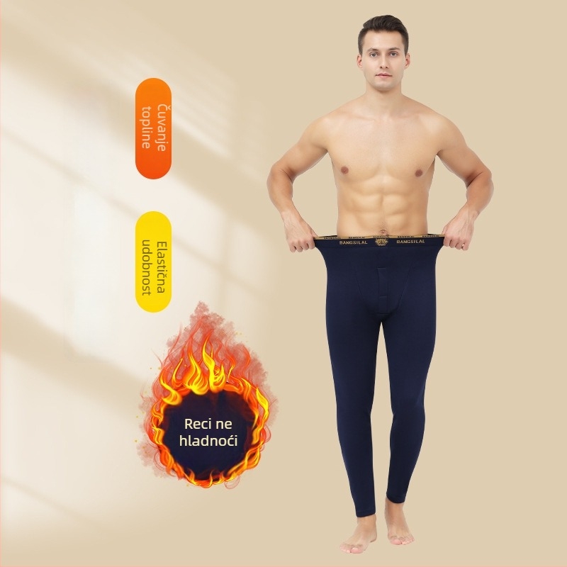 Muške termo hlače s flisom, elastične, tople, Derong tkanina, 95–100% poliester, srednja težina