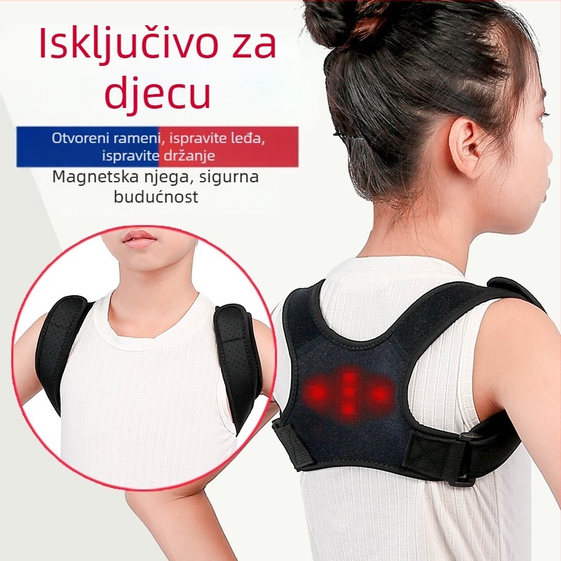 Pojas za korekciju držanja tijela, Model 608 s magnetskom terapijom, za djecu – nevidljiva, prozračna podrška ramenu i leđa