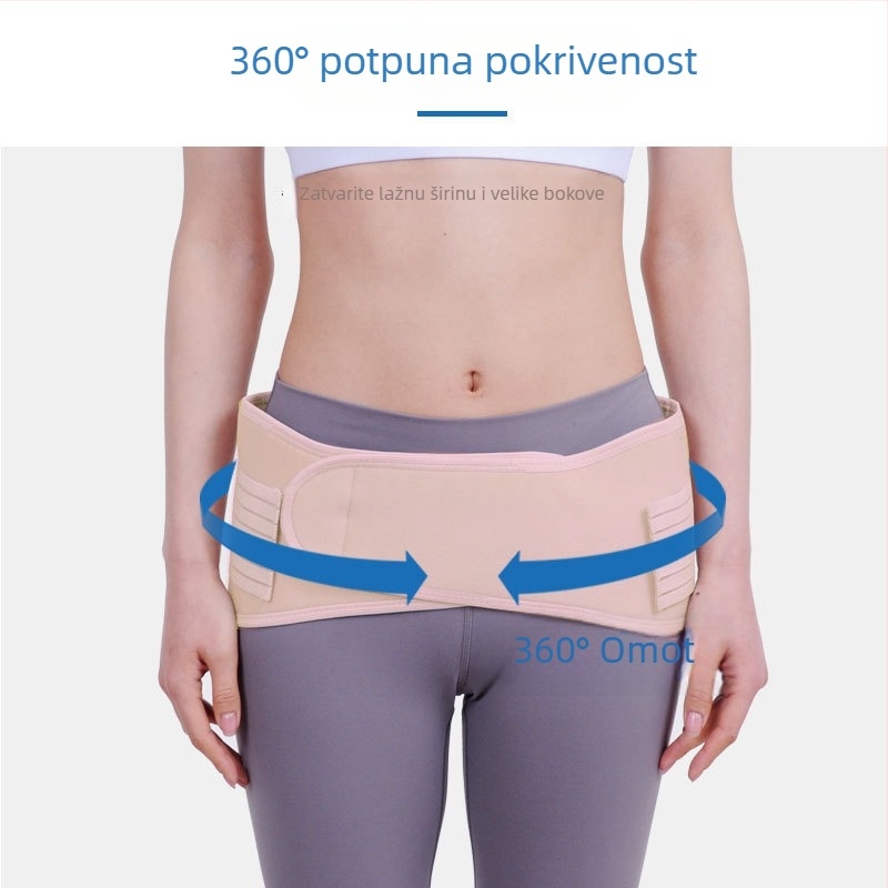 Trbušni pojas za postpartum; dišući kompresijski pojas za podršku trbuhu i zdjelice (Model: E401-1; Materijal: kompozitna tkanina; Područje primjene: trbuh; Jamstvo: 1 godina)