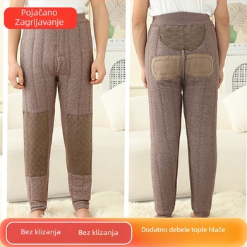 Unisex hlače od vune, tri sloja, ekstra debeli materijal, 90–95% vuna