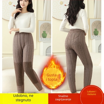 Unisex hlače od vune, tri sloja, ekstra debeli materijal, 90–95% vuna