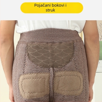 Unisex hlače od vune, tri sloja, ekstra debeli materijal, 90–95% vuna