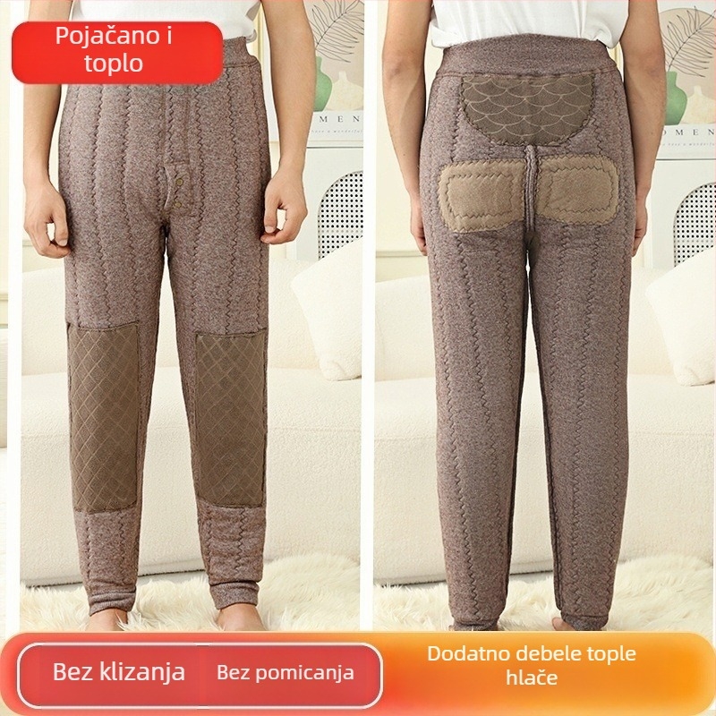 Unisex hlače od vune, tri sloja, ekstra debeli materijal, 90–95% vuna