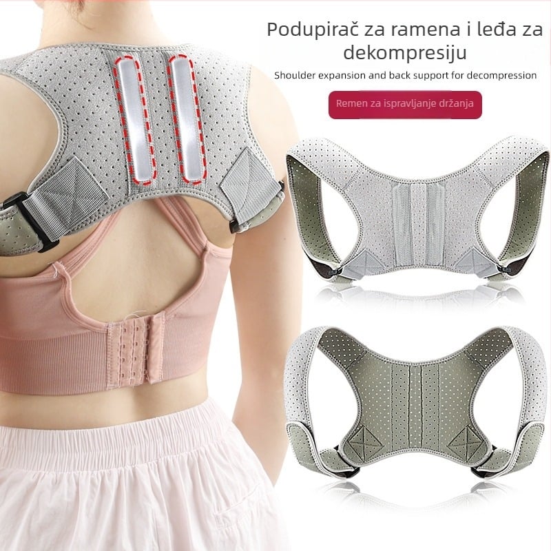 Band za ispravljanje držanja – univerzalna sjedeća poza, ortoza za leđa, prozračna, funkcionalna podrška, model 009