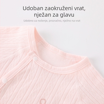 Bejbi set od pamuka s dugim rukavima za novorođenčad, 100% pamuk, bez ovratnika, proljeće 2024 izdanje
