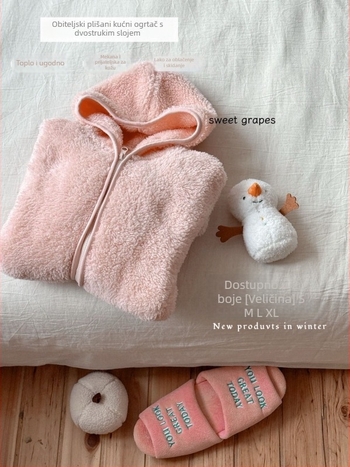 Dječji plišani onesie za spavanje s kapuljom – dvostrani, reversibilni, unisex, zimski dugi stil, 100% poliester