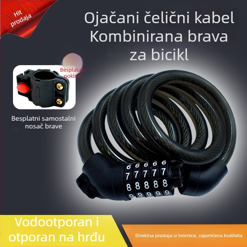 Cirkularni zamak na lozinku za bicikl i električna vozila – aluminijsko kućište, 150 g, kružni dizajn, kompatibilan s biciklima, električnim biciklima i motociklima