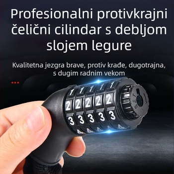 XTIGER WB100-150 Zatvarač s lozinkom za lanac za bicikl – materijali: željezo, tehnički plast, tkanina; pogodan za bicikl, planinski bicikl i motocikl; stil: moderni minimalistički