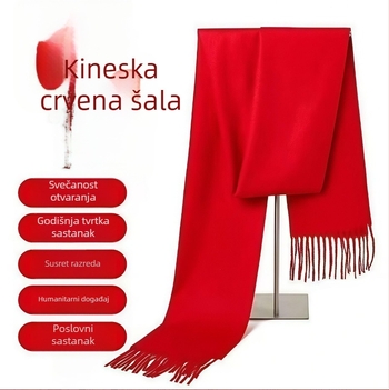 Dvostrani šal od imitacije kašmira - Twill pletenina, poliesterska/akrilna mješavina