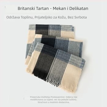 Ženski šal od poliestera, warp-knit način izrade – 71–80% poliestera, zimi, održava toplinu, dugačak, svestran, chic stil