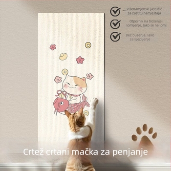 Zidni panel za grebanje mačaka s ojačanom otpornošću na grebanje, tiskani vertikalni zidni naljepnica za zaštitu namještaja. Marka: Other; Materijal: Other; Stil: Jednostavan; Uvoz: Ne