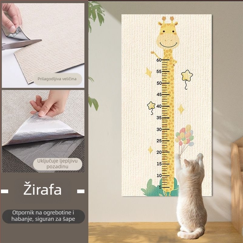 Zidni panel za grebanje mačaka s ojačanom otpornošću na grebanje, tiskani vertikalni zidni naljepnica za zaštitu namještaja. Marka: Other; Materijal: Other; Stil: Jednostavan; Uvoz: Ne