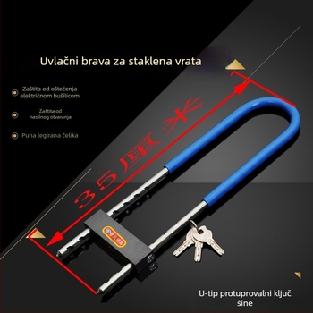 U-oblikovani ključ za staklena vrata i trgovine s motociklima — legura čelika, marka Shunde Yi, težina 660–950 g, stil Light Luxury.