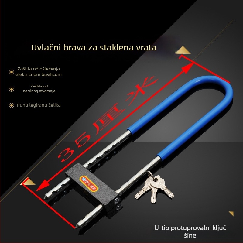 U-oblikovani ključ za staklena vrata i trgovine s motociklima — legura čelika, marka Shunde Yi, težina 660–950 g, stil Light Luxury.