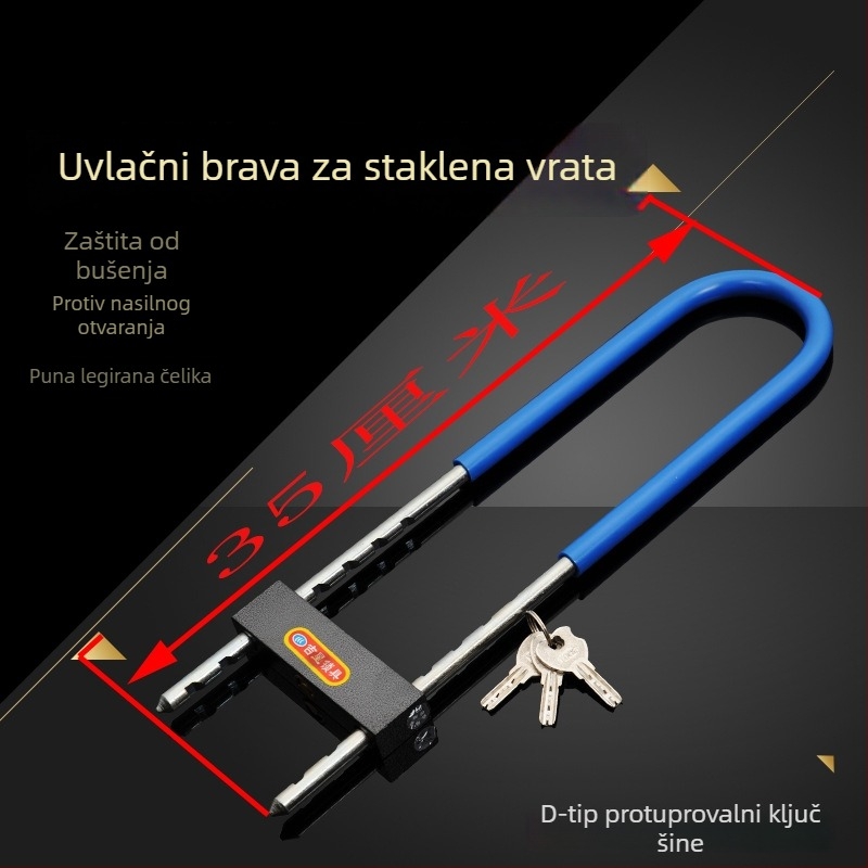 U-oblikovani ključ za staklena vrata i trgovine s motociklima — legura čelika, marka Shunde Yi, težina 660–950 g, stil Light Luxury.