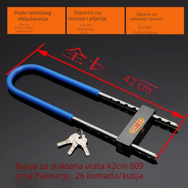 U-oblikovani ključ za staklena vrata i trgovine s motociklima — legura čelika, marka Shunde Yi, težina 660–950 g, stil Light Luxury.