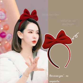 Mašna za kosu – ručno izrađeni tekstilni dodatak za žene, Meow marka, zima 2021, sladak stil.