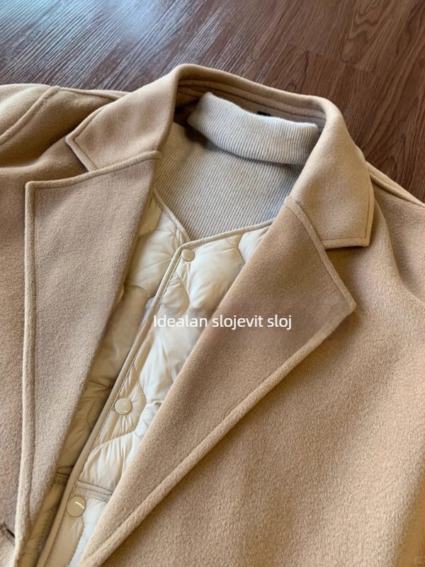 Ženski prsluk s flis podstavom, debeli zimi 2025, kratka duljina, V-izrez