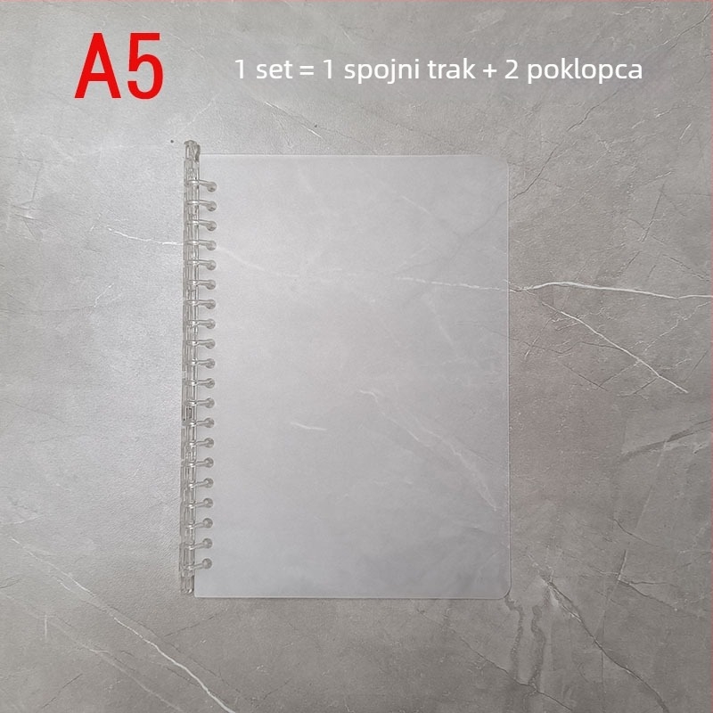 26-dijelni metalni registrator s prozirnim klipom, metalnim prstenima i dodatkom za flip-bind – registrator evidencije