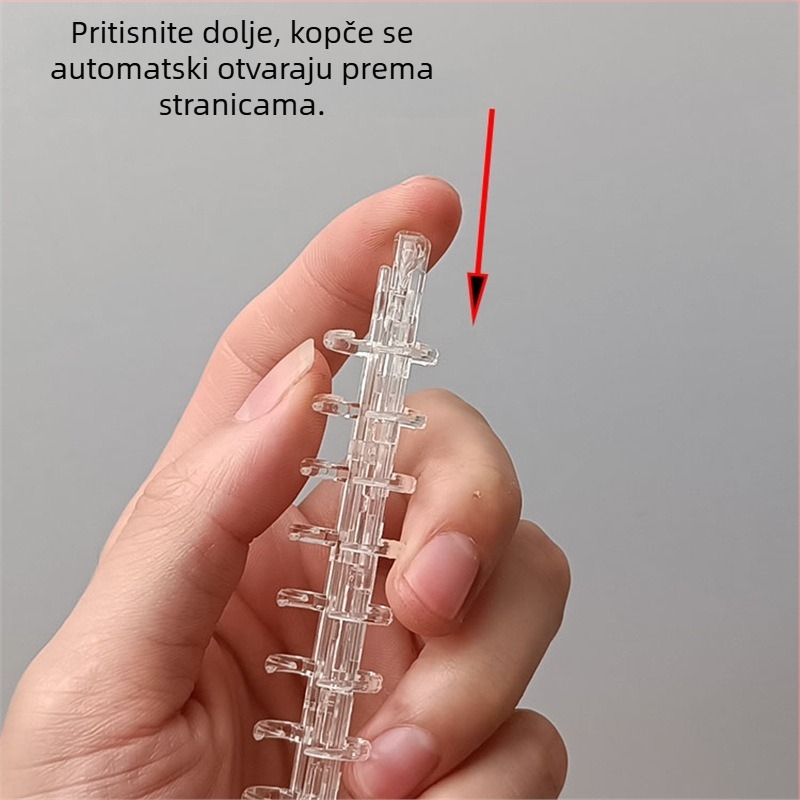 26-dijelni metalni registrator s prozirnim klipom, metalnim prstenima i dodatkom za flip-bind – registrator evidencije