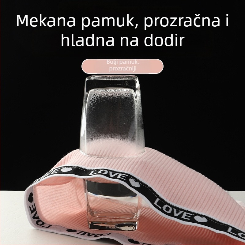 Djevojački pamučni tube-top grudnjak s 3/4 košarom, tanka oblikovana pjena, čvrste dvostruke naramenice, bočni zatvarač, prozračan i udoban