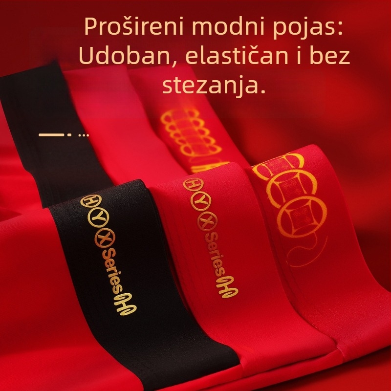 Muške bokserice srednjeg struka, prozračne pamukove, s uzorkom lomljenih cvjetova