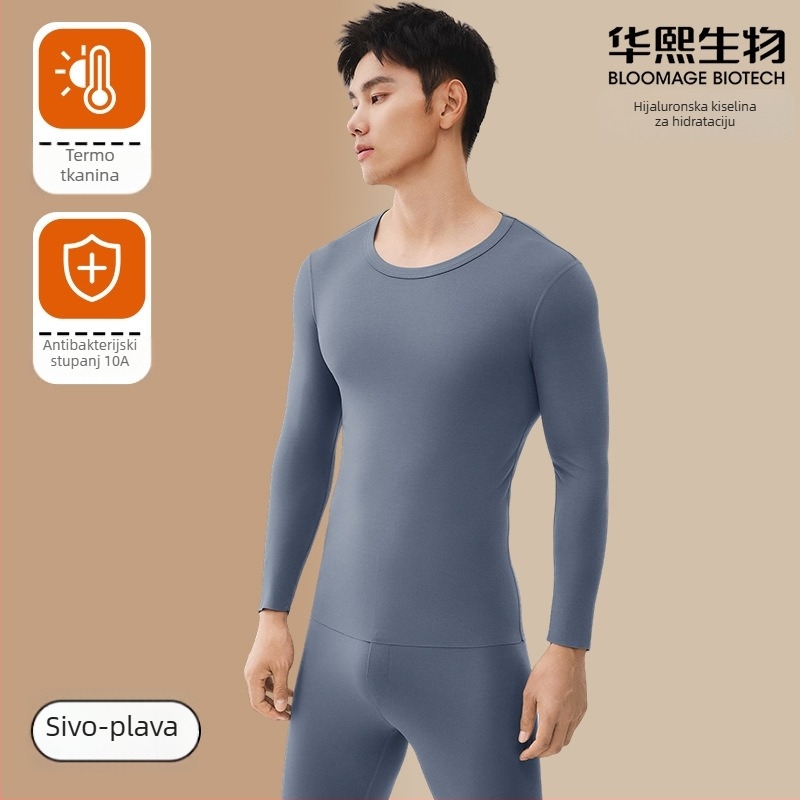 Unisex Modalno termo rublje set, gornji dio s okruglim vratom i hlače, 30–50% modal, srednja težina 141–160 g/m2