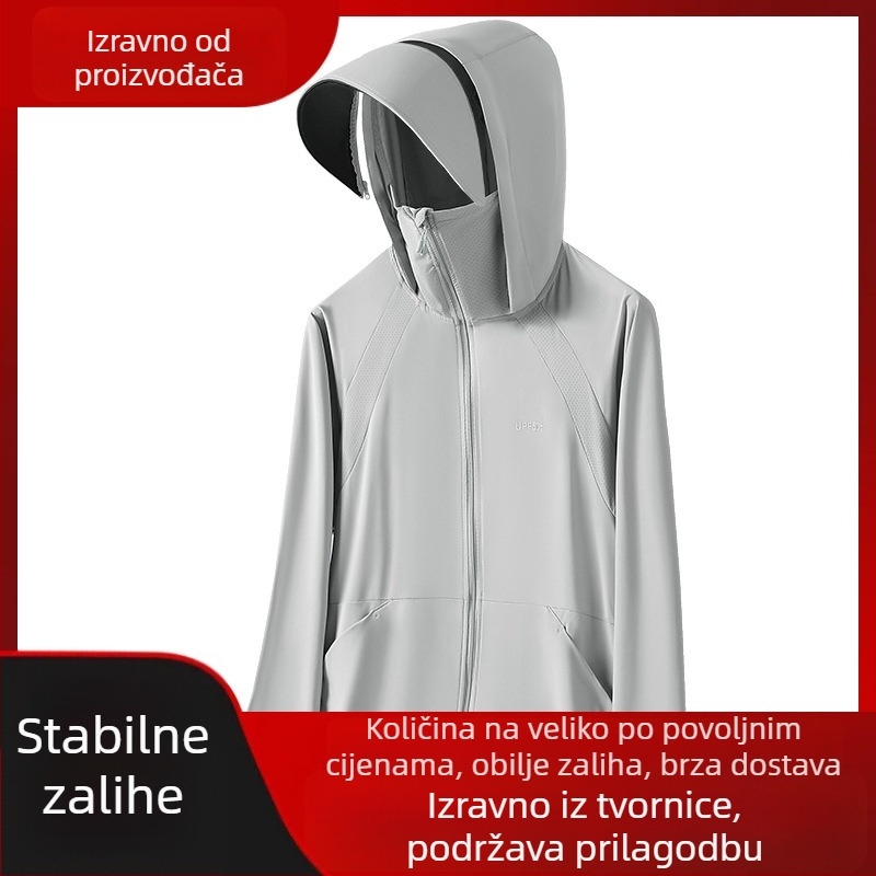 Ženska UPF50+ ljetna prozračna jakna s kapuljom od najlona, UV zaštita