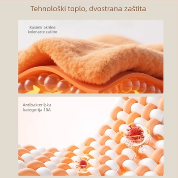 Muški termalni set donjeg rublja s zaštitom koljena i struka, antibakterijski, zadržava toplinu, debeli osnovni sloj, dugi rukavi, okrugli izrez