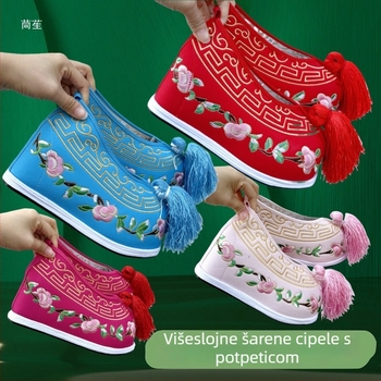 Muške plesne cipele za Huangmei operu, izvezeni od twill materijala