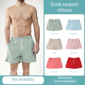 Muške Taslon kupaće šorceve, brzo se suše, prozračne, s podstavom, jednobojne, za plažu i odmor