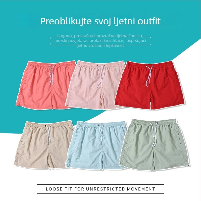 Muške Taslon kupaće šorceve, brzo se suše, prozračne, s podstavom, jednobojne, za plažu i odmor