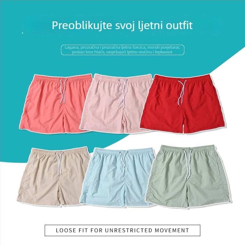 Muške Taslon kupaće šorceve, brzo se suše, prozračne, s podstavom, jednobojne, za plažu i odmor