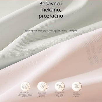 Trening grudnjak za djevojčice 12–15 godina, bezšivan, prozračan ice silk materijal, puni košarice s latexom oblikovanim košaricama, fiksne dvostruke naramenice