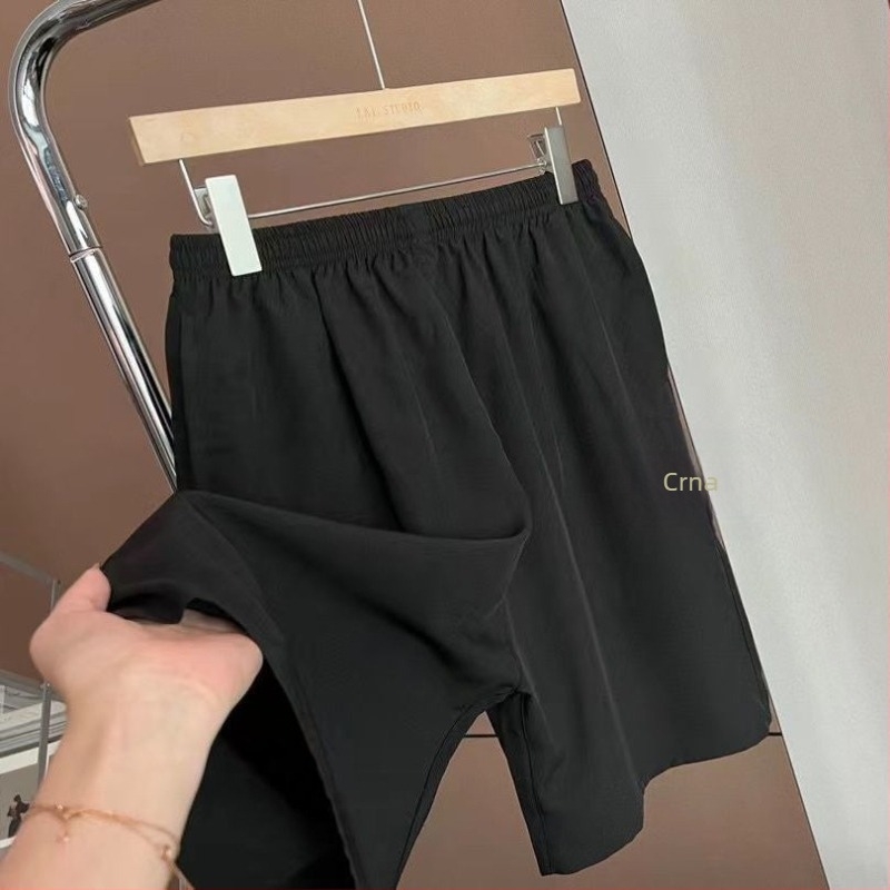 Muške ljetne šorceve s dužinom do sredine bedra, ravni kroj, Mulberry svila, 50% poliester, mikro-elastičnost, jednostavan stil