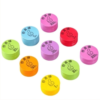 Prilagodljive plastične nagradne novčiće i tokeni za bodove za aktivnosti u učionici i igre šahom i kartama