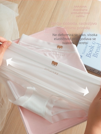 Djevojčice gaćice Ice Silk bezšivne, prozračne, visoke elastičnosti, 7A antibakterijska pamučna podstava