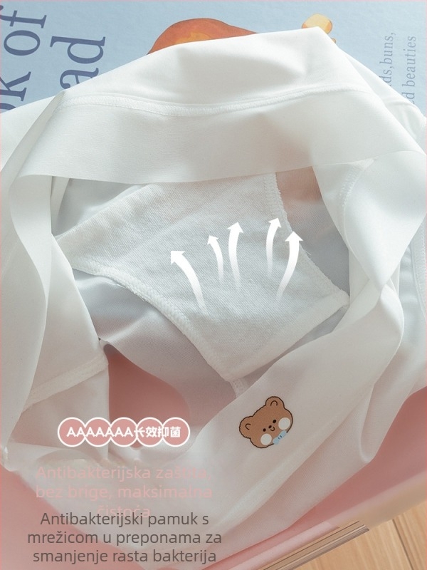 Djevojčice gaćice Ice Silk bezšivne, prozračne, visoke elastičnosti, 7A antibakterijska pamučna podstava