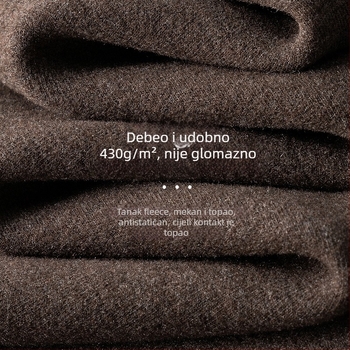 Muški termalni prsluk s flisom, dvostruki sloj od viskoze, V-izrez, može se nositi kao vanjski sloj