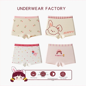 Dječje bokserice za djevojčice, 95% pamuk, Klasa A, za djecu 8+ godina (iznad 140 cm), udoban kroj