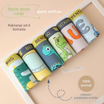 Dječje bokserice od pamuka za dječake, 95% pamuk + 5% elastan, sigurnosna klasa A, za djecu stariju od 8 godina, pakiranje 4 komada