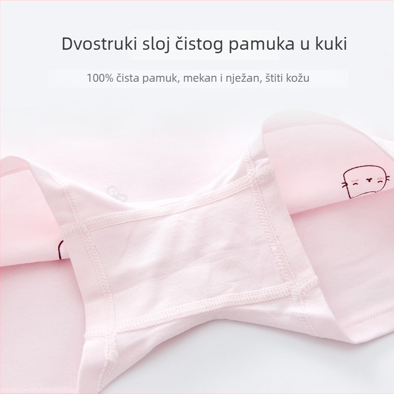 Boxerske gaćice od pamuka za djevojčice, Lu Tongmeng, 95% pamuk + 5% elastan, bešavna izrada, za djecu stariju od 8 godina (iznad 140 cm)