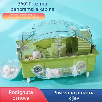 Plastični kavez za hamstera, kvadratnog oblika, vodootporan, za unutarnju upotrebu.
