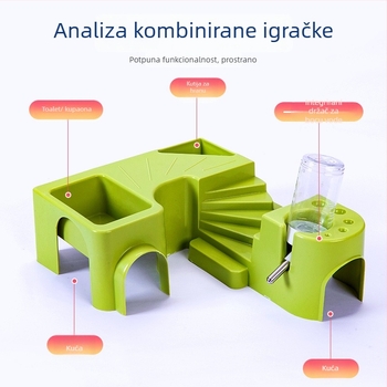 Plastični kavez za hamstera, kvadratnog oblika, vodootporan, za unutarnju upotrebu.