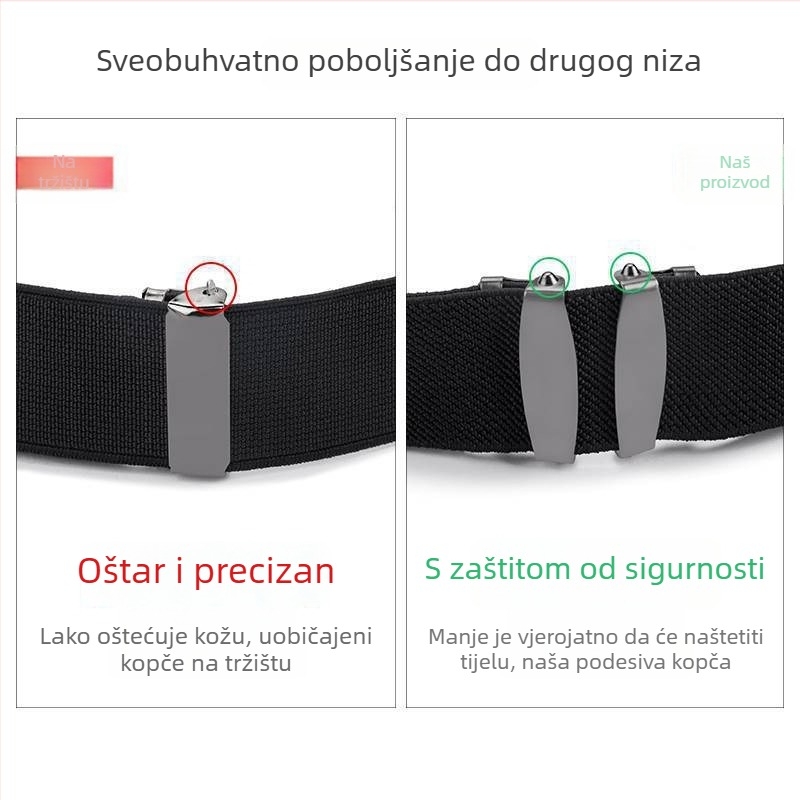 Unisex PU kožni pojas za traperice, elastičan i s glatkom kopčom, širina 2–4 cm, svestran casual stil