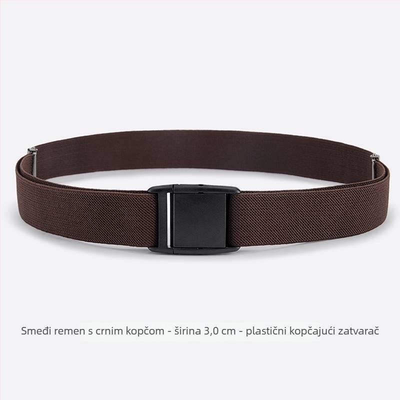 Unisex PU kožni pojas za traperice, elastičan i s glatkom kopčom, širina 2–4 cm, svestran casual stil