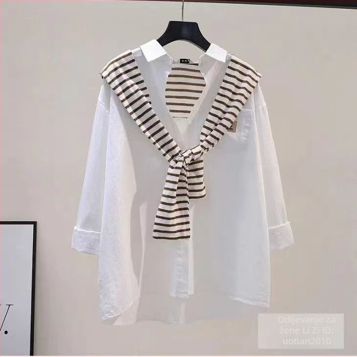 Lagana bluza s otvorenim ramenima i polo ovratnikom, akrilna smjesa, kratki rukavi
