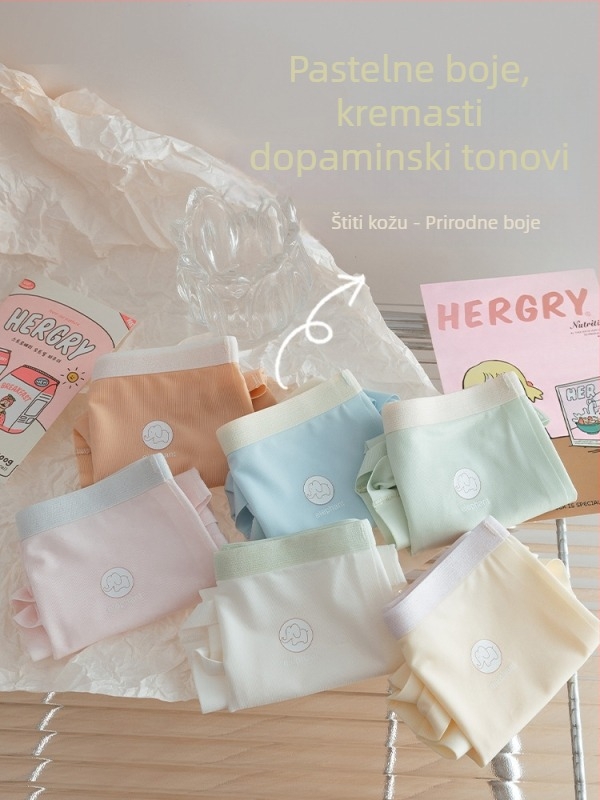 Ice Silk dječje gaćice za djevojčice, visoka elastičnost, baktericidni pamuk na preponama, prozračne, 86% najlona