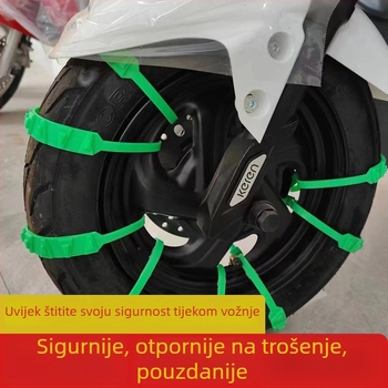 Univerzalni snježni lanac za gume za dvokotačno električno vozilo s trakom koji ne oštećuje gume — Marka Uran; Materijal: Drugo