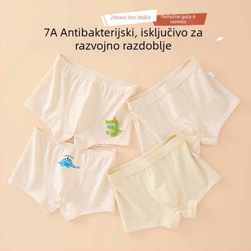 Muške bokserice od pamuka, Klasa A, 95% pamuk, za djecu 3–8 godina.